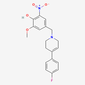 molecular formula C19H19FN2O4 B5054499 4-{[4-(4-fluorophenyl)-3,6-dihydro-1(2H)-pyridinyl]methyl}-2-methoxy-6-nitrophenol 