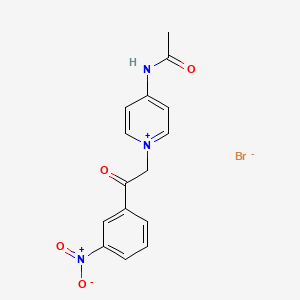 4-(acetylamino)-1-[2-(3-nitrophenyl)-2-oxoethyl]pyridinium bromide