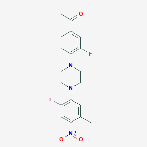 1-{3-fluoro-4-[4-(2-fluoro-5-methyl-4-nitrophenyl)-1-piperazinyl]phenyl}ethanone