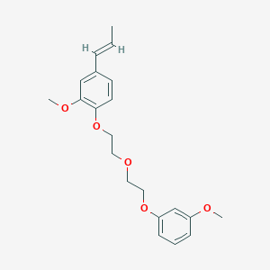 molecular formula C21H26O5 B5054530 2-methoxy-1-{2-[2-(3-methoxyphenoxy)ethoxy]ethoxy}-4-(1-propen-1-yl)benzene 