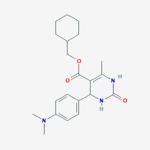 cyclohexylmethyl 4-[4-(dimethylamino)phenyl]-6-methyl-2-oxo-1,2,3,4-tetrahydro-5-pyrimidinecarboxylate