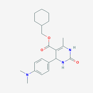 molecular formula C21H29N3O3 B5054531 cyclohexylmethyl 4-[4-(dimethylamino)phenyl]-6-methyl-2-oxo-1,2,3,4-tetrahydro-5-pyrimidinecarboxylate 