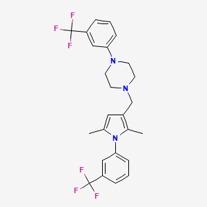 1-({2,5-dimethyl-1-[3-(trifluoromethyl)phenyl]-1H-pyrrol-3-yl}methyl)-4-[3-(trifluoromethyl)phenyl]piperazine