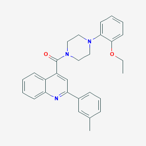 molecular formula C29H29N3O2 B5054556 4-{[4-(2-ethoxyphenyl)-1-piperazinyl]carbonyl}-2-(3-methylphenyl)quinoline 