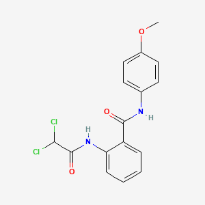 molecular formula C16H14Cl2N2O3 B5054559 2-[(dichloroacetyl)amino]-N-(4-methoxyphenyl)benzamide 