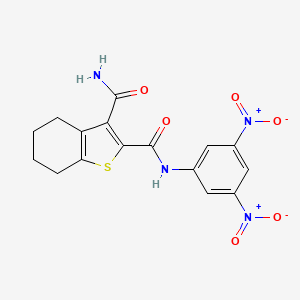 molecular formula C16H14N4O6S B5054581 N~2~-(3,5-dinitrophenyl)-4,5,6,7-tetrahydro-1-benzothiophene-2,3-dicarboxamide 