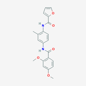 molecular formula C21H20N2O5 B505459 N-{4-[(2,4-dimethoxybenzoyl)amino]-2-methylphenyl}-2-furamide 