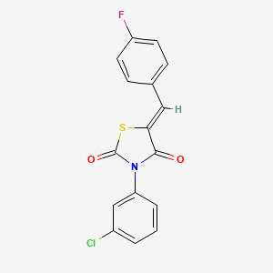 3-(3-chlorophenyl)-5-(4-fluorobenzylidene)-1,3-thiazolidine-2,4-dione