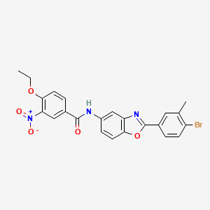 molecular formula C23H18BrN3O5 B5054601 N-[2-(4-bromo-3-methylphenyl)-1,3-benzoxazol-5-yl]-4-ethoxy-3-nitrobenzamide 