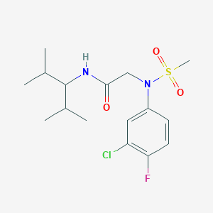 N~2~-(3-chloro-4-fluorophenyl)-N~1~-(1-isopropyl-2-methylpropyl)-N~2~-(methylsulfonyl)glycinamide