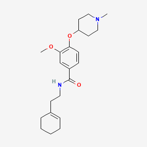 N-[2-(1-cyclohexen-1-yl)ethyl]-3-methoxy-4-[(1-methyl-4-piperidinyl)oxy]benzamide