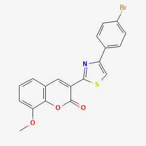 molecular formula C19H12BrNO3S B5054649 3-[4-(4-bromophenyl)-1,3-thiazol-2-yl]-8-methoxy-2H-chromen-2-one 