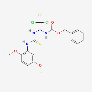molecular formula C19H20Cl3N3O4S B5054650 benzyl [2,2,2-trichloro-1-({[(2,5-dimethoxyphenyl)amino]carbonothioyl}amino)ethyl]carbamate 
