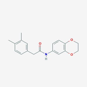 molecular formula C18H19NO3 B5054658 N-(2,3-dihydro-1,4-benzodioxin-6-yl)-2-(3,4-dimethylphenyl)acetamide 