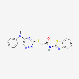 N-1,3-benzothiazol-2-yl-2-[(5-methyl-5H-[1,2,4]triazino[5,6-b]indol-3-yl)thio]acetamide