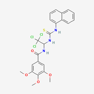 molecular formula C23H22Cl3N3O4S B5054695 3,4,5-trimethoxy-N-(2,2,2-trichloro-1-{[(1-naphthylamino)carbonothioyl]amino}ethyl)benzamide CAS No. 303062-50-2