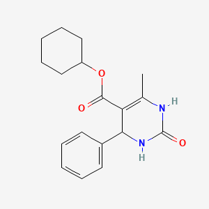 molecular formula C18H22N2O3 B5054702 cyclohexyl 6-methyl-2-oxo-4-phenyl-1,2,3,4-tetrahydro-5-pyrimidinecarboxylate 