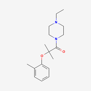 1-ethyl-4-[2-methyl-2-(2-methylphenoxy)propanoyl]piperazine