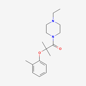 molecular formula C17H26N2O2 B5054705 1-ethyl-4-[2-methyl-2-(2-methylphenoxy)propanoyl]piperazine 