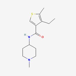 molecular formula C14H22N2OS B5054712 4-ethyl-5-methyl-N-(1-methyl-4-piperidinyl)-3-thiophenecarboxamide 