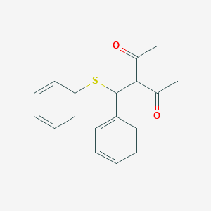 molecular formula C18H18O2S B5054731 3-[phenyl(phenylthio)methyl]-2,4-pentanedione 