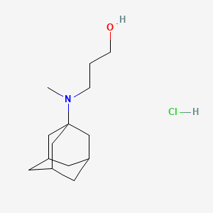 molecular formula C14H26ClNO B5054760 3-[1-adamantyl(methyl)amino]-1-propanol hydrochloride 