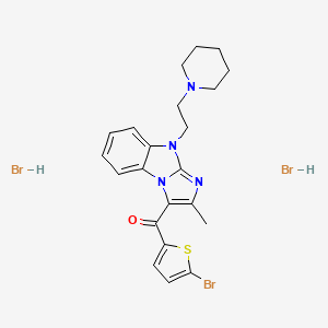 molecular formula C22H25Br3N4OS B5054761 (5-bromo-2-thienyl){2-methyl-9-[2-(1-piperidinyl)ethyl]-9H-imidazo[1,2-a]benzimidazol-3-yl}methanone dihydrobromide 