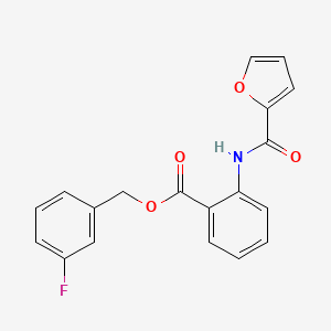 3-fluorobenzyl 2-(2-furoylamino)benzoate