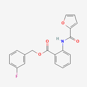 molecular formula C19H14FNO4 B5054786 3-fluorobenzyl 2-(2-furoylamino)benzoate 