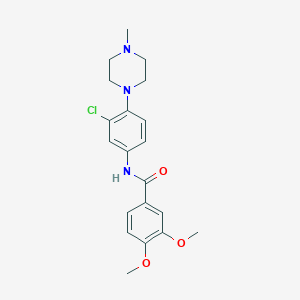 molecular formula C20H24ClN3O3 B505479 N-[3-chloro-4-(4-methylpiperazin-1-yl)phenyl]-3,4-dimethoxybenzamide 