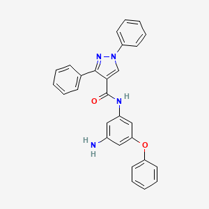 N-(3-amino-5-phenoxyphenyl)-1,3-diphenyl-1H-pyrazole-4-carboxamide
