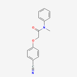molecular formula C16H14N2O2 B5054802 2-(4-cyanophenoxy)-N-methyl-N-phenylacetamide 