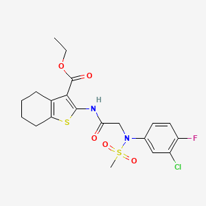 molecular formula C20H22ClFN2O5S2 B5054830 ethyl 2-{[N-(3-chloro-4-fluorophenyl)-N-(methylsulfonyl)glycyl]amino}-4,5,6,7-tetrahydro-1-benzothiophene-3-carboxylate 