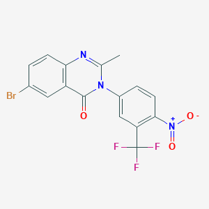 6-bromo-2-methyl-3-[4-nitro-3-(trifluoromethyl)phenyl]-4(3H)-quinazolinone