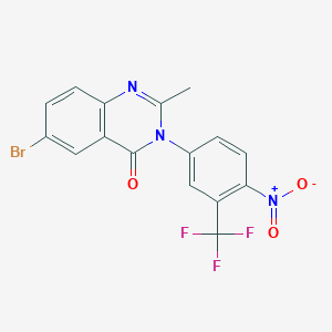 molecular formula C16H9BrF3N3O3 B5054875 6-bromo-2-methyl-3-[4-nitro-3-(trifluoromethyl)phenyl]-4(3H)-quinazolinone 