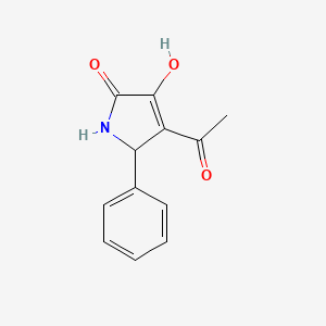 molecular formula C12H11NO3 B5054877 4-acetyl-3-hydroxy-5-phenyl-1,5-dihydro-2H-pyrrol-2-one 