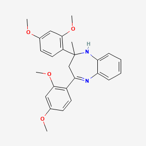 2,4-bis(2,4-dimethoxyphenyl)-2-methyl-2,3-dihydro-1H-1,5-benzodiazepine