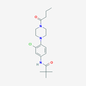 molecular formula C19H28ClN3O2 B505489 N-[4-(4-butanoylpiperazin-1-yl)-3-chlorophenyl]-2,2-dimethylpropanamide 