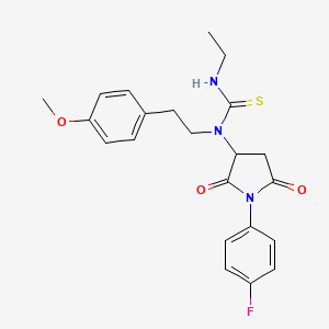 3-Ethyl-1-[1-(4-fluorophenyl)-2,5-dioxopyrrolidin-3-yl]-1-[2-(4-methoxyphenyl)ethyl]thiourea