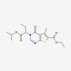 ethyl 3-[1-(isopropoxycarbonyl)propyl]-5-methyl-4-oxo-3,4-dihydrothieno[2,3-d]pyrimidine-6-carboxylate