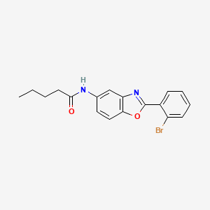 molecular formula C18H17BrN2O2 B5054905 N-[2-(2-bromophenyl)-1,3-benzoxazol-5-yl]pentanamide 