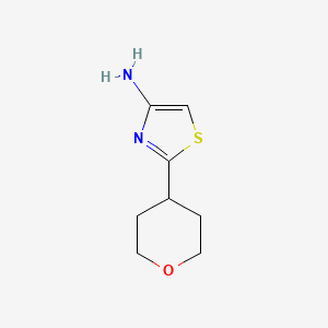 molecular formula C8H12N2OS B5054907 2-(tetrahydro-2H-pyran-4-yl)-1,3-thiazol-4-amine 