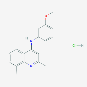 N-(3-methoxyphenyl)-2,8-dimethyl-4-quinolinamine hydrochloride