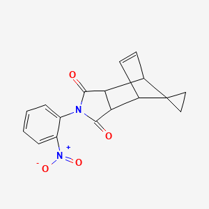 molecular formula C17H14N2O4 B5054916 4'-(2-nitrophenyl)-4'-azaspiro[cyclopropane-1,10'-tricyclo[5.2.1.0~2,6~]decane]-8'-ene-3',5'-dione CAS No. 5377-93-5