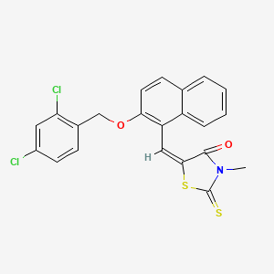 5-({2-[(2,4-dichlorobenzyl)oxy]-1-naphthyl}methylene)-3-methyl-2-thioxo-1,3-thiazolidin-4-one