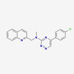 5-(4-chlorophenyl)-N-methyl-N-(2-quinolinylmethyl)-1,2,4-triazin-3-amine