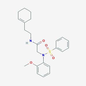 N~1~-[2-(1-cyclohexen-1-yl)ethyl]-N~2~-(2-methoxyphenyl)-N~2~-(phenylsulfonyl)glycinamide