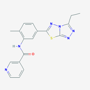 N-[5-(3-ethyl[1,2,4]triazolo[3,4-b][1,3,4]thiadiazol-6-yl)-2-methylphenyl]nicotinamide