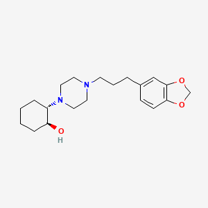 molecular formula C20H30N2O3 B5054961 rel-(1S,2S)-2-{4-[3-(1,3-benzodioxol-5-yl)propyl]-1-piperazinyl}cyclohexanol trifluoroacetate (salt) 