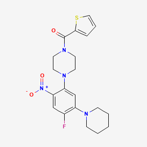 molecular formula C20H23FN4O3S B5054983 1-[4-fluoro-2-nitro-5-(1-piperidinyl)phenyl]-4-(2-thienylcarbonyl)piperazine 